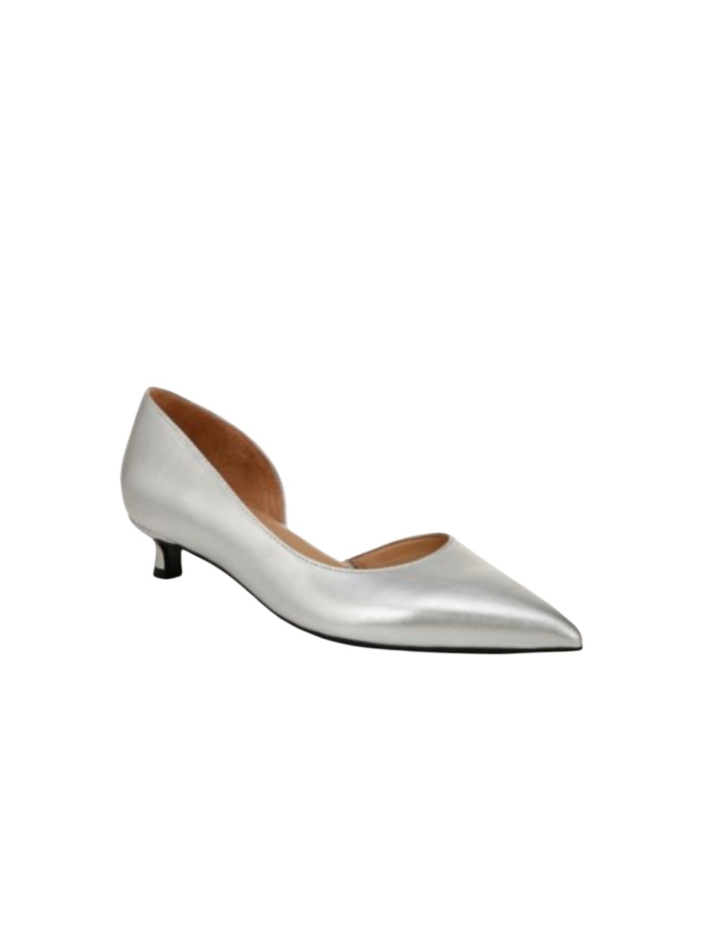 New in Box Naturalizer Gallent Kitten Heel Silver Pumps Wedding Formal Comfort‎
